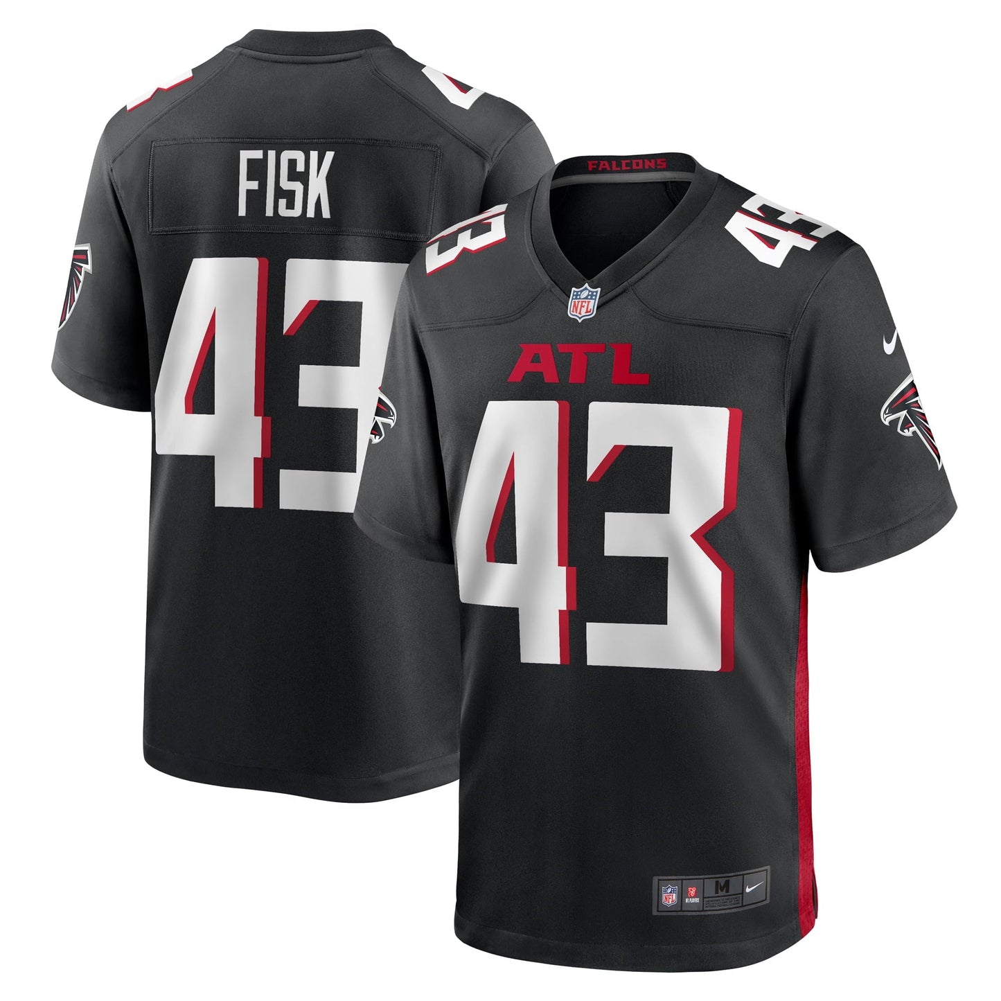 Men's Nike Tucker Fisk Black Atlanta Falcons Player Game Jersey