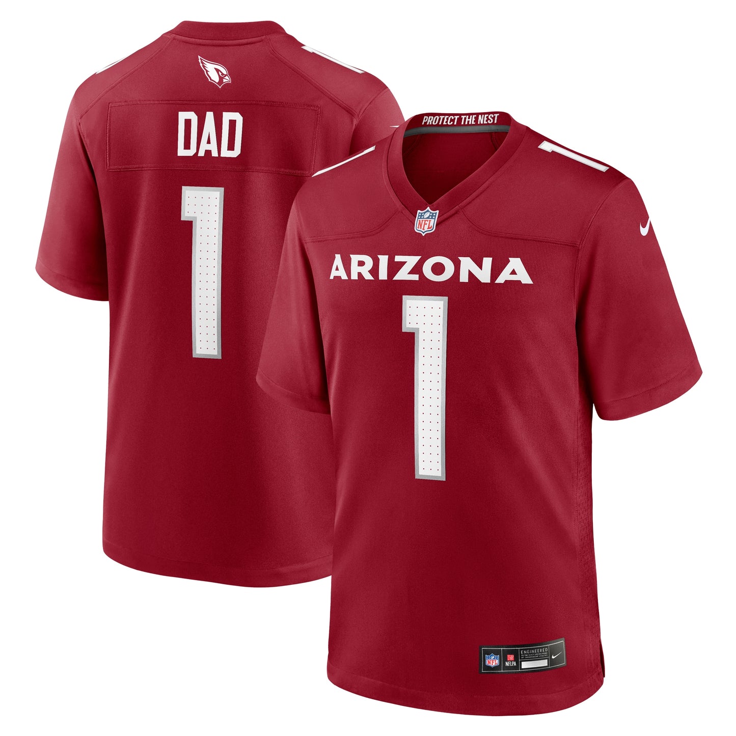 Number 1 Dad Arizona Cardinals Nike Game Jersey - Cardinal